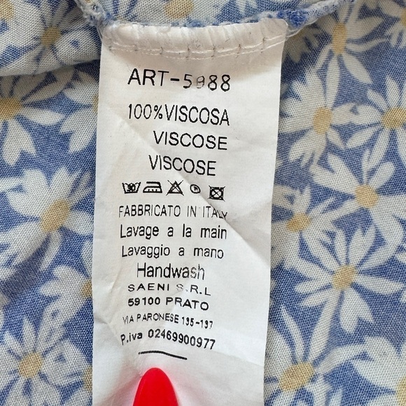 Maxi Floral Front Button Blue and White Skirt - Picture 8 of 8